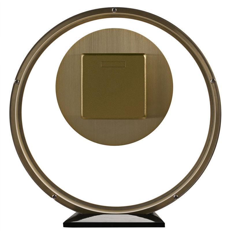 Ovid Metal Mantel Clock, Gold 