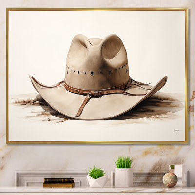 «Maleaha Cowboy Hat Minimalisme Style VI», reproduction sur toile