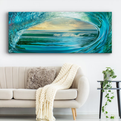 Grande vague sur toile