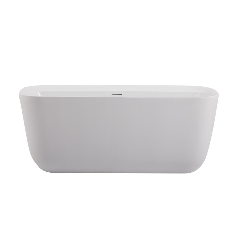 Cavidan 59'' x 30'' Soaking Bathtub, Polished Chrome
