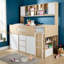 Single (3') Cabin Bed Bed Frame with Storage Included with Built-in Ladder Included with Desk Included