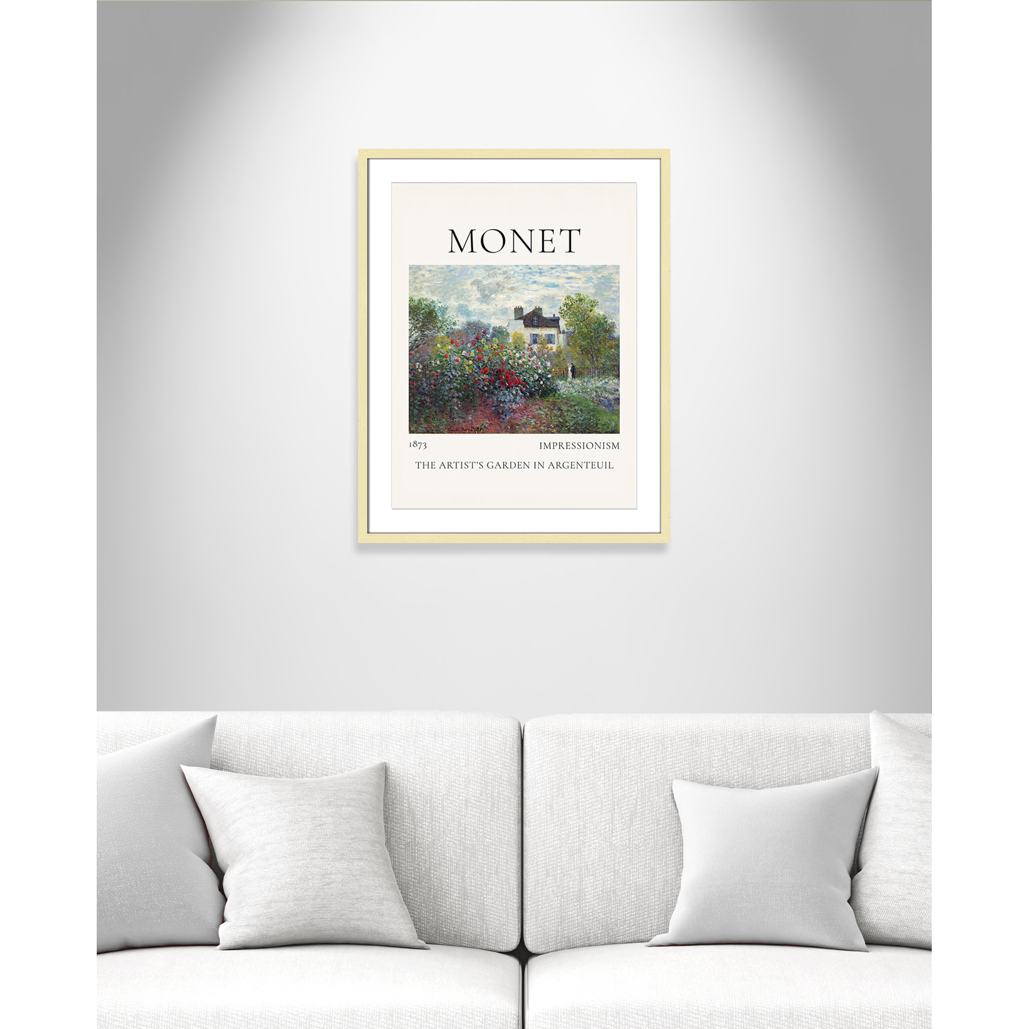 Artists Garden in Argenteuil Print by Claude Monet, Yes, 29.5" H x 23.5" W x 1.25" D, Gold Single Picture Frame