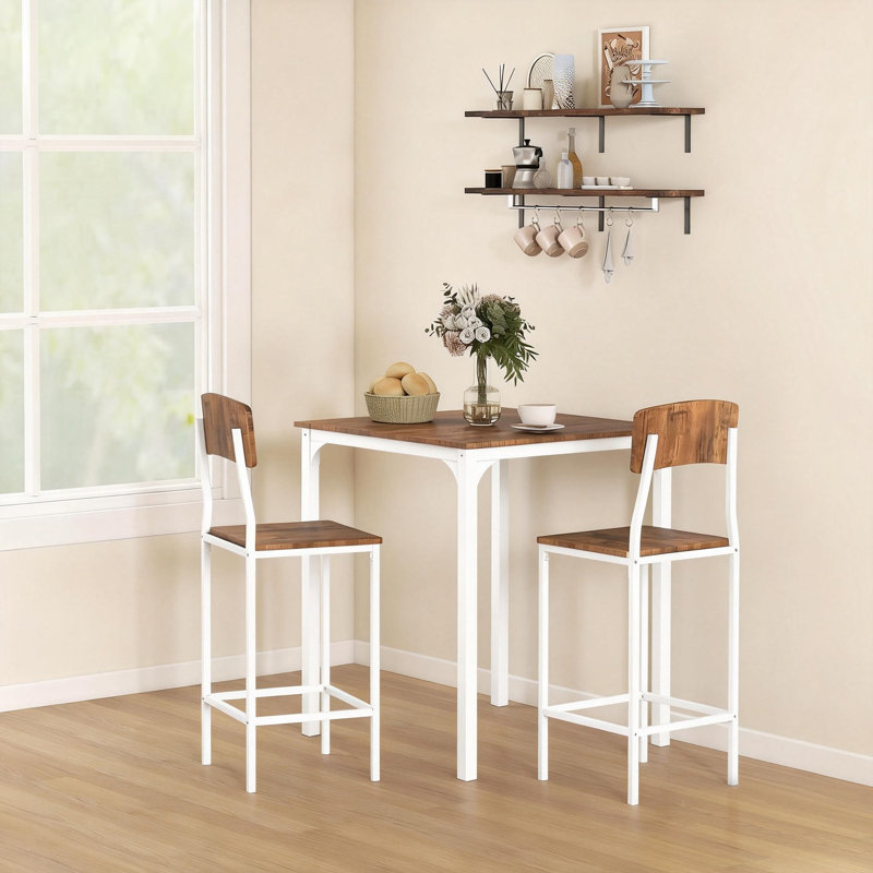 Palumbo 2 - Person Four Leg Dining Set, White