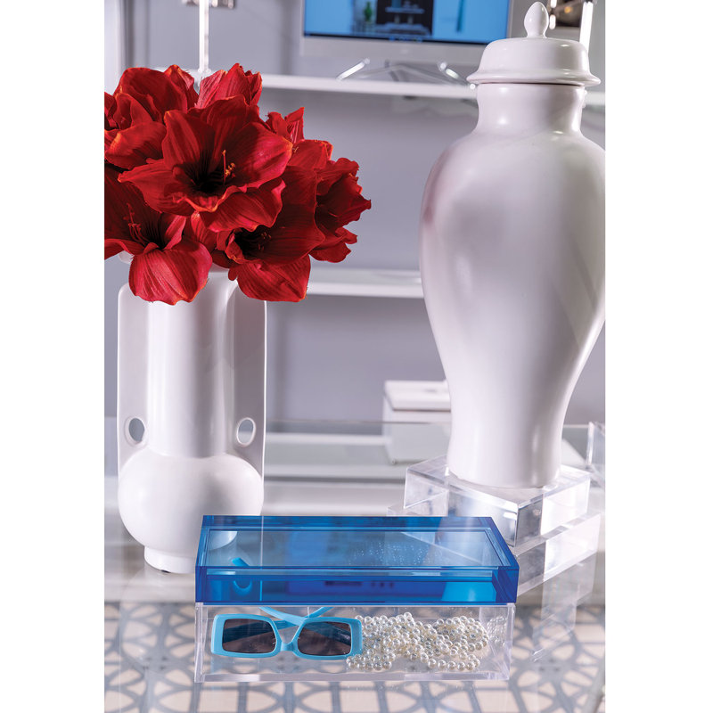 Glencoe Boxes, Blue/Clear