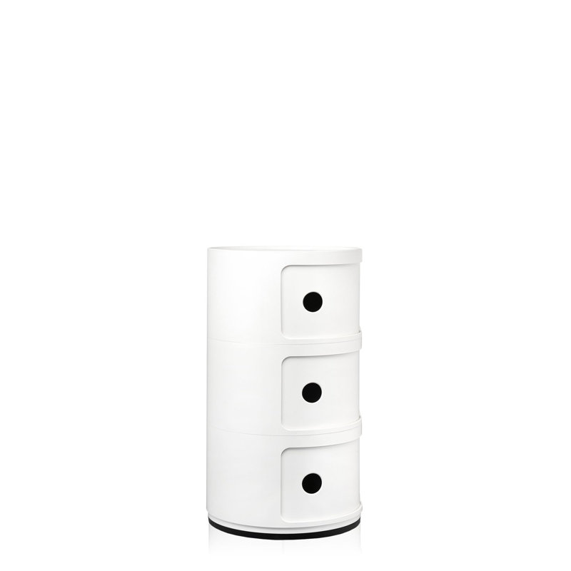 Componibili Round Modular Stacking Units, White, 3
