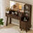48'' Makeup Vanity Set With 36'' Large Mirror & Led Lights, Retro Vanity Desk With 7 Drawers & 3 Shelves, Vanity Table With Charging Station For Bedroom-1207794803