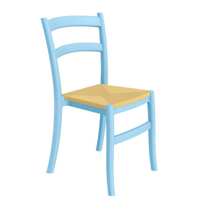 Ruffin 46 cm H Plastic Ladder Back Stackable Dining Chair