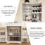 Buffet blanc avec garde-manger et bahut