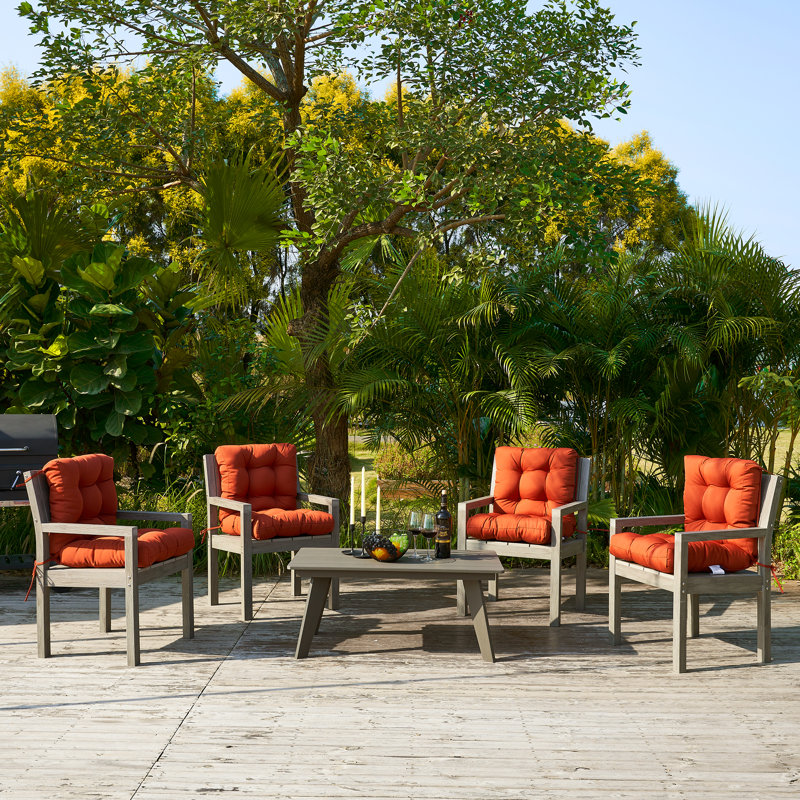Outdoor 4'' Seat / Back Cushion, Rust