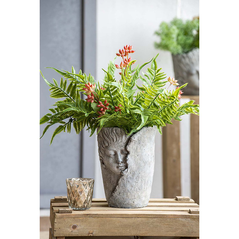 Pot à fleurs 100% ciment Laloma, H 8,3 po x l 6,3 po x P 6,3 po