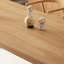 Bureau rectangulaire brun en bois massif-670722194