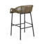 Tabouret de bar d'extérieur brun La Push, ensemble de 2