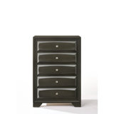 Commode 5 tiroirs Elif en gris antique