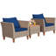 Bjana 2 - Person Acacia Patio Conversation Set with Cushions-1884868880-1989117109