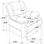 Fauteuil d'appoint rembourré rembourré Zeshaun brun foncé