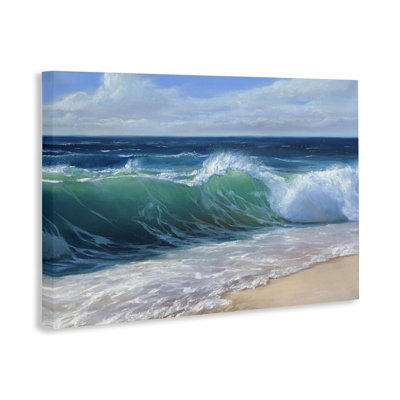 Content Beach Waves Shore Canvas, design by Dimitri Sirenko