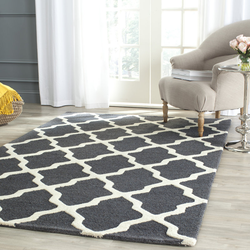 Darbonne Geometric Wool Hand Woven Area Rug, Rectangle 183 x 274 cm