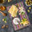Ambesonne Geometric Tempered Glass Cutting Board Hexagons and Dots Multicolour