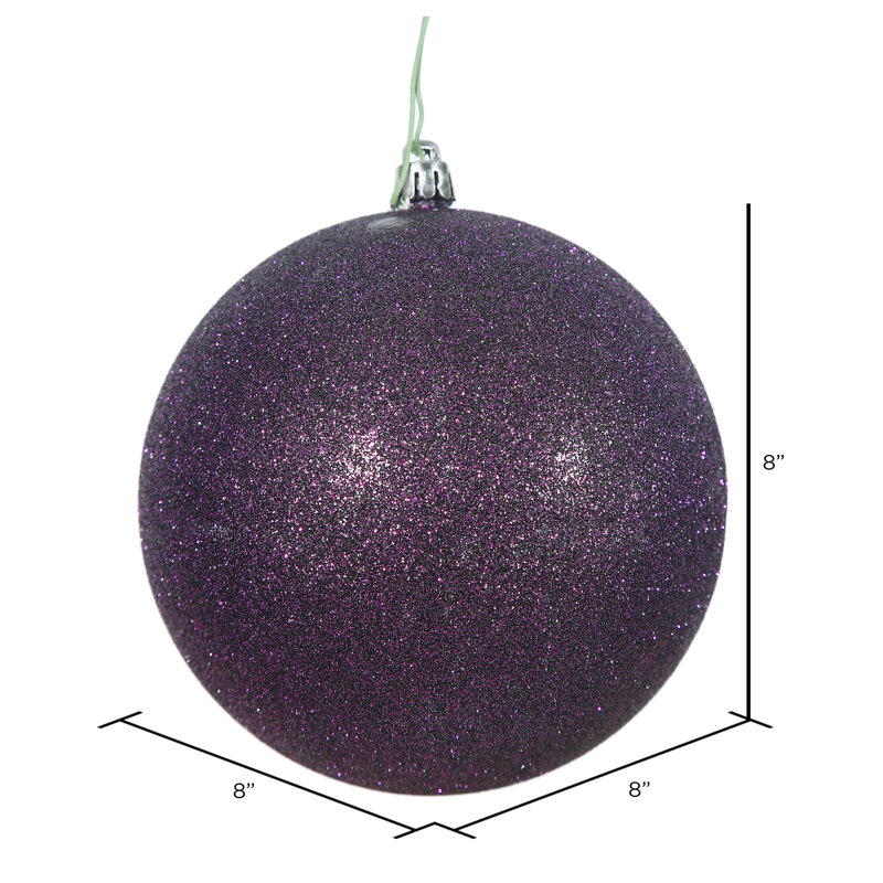 Ornements en boule, H 8 po x l 8 po x P 8 po, Prune