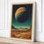 Alien Planet Rise Retro - Wrapped Canvas-2057637914-2057637915