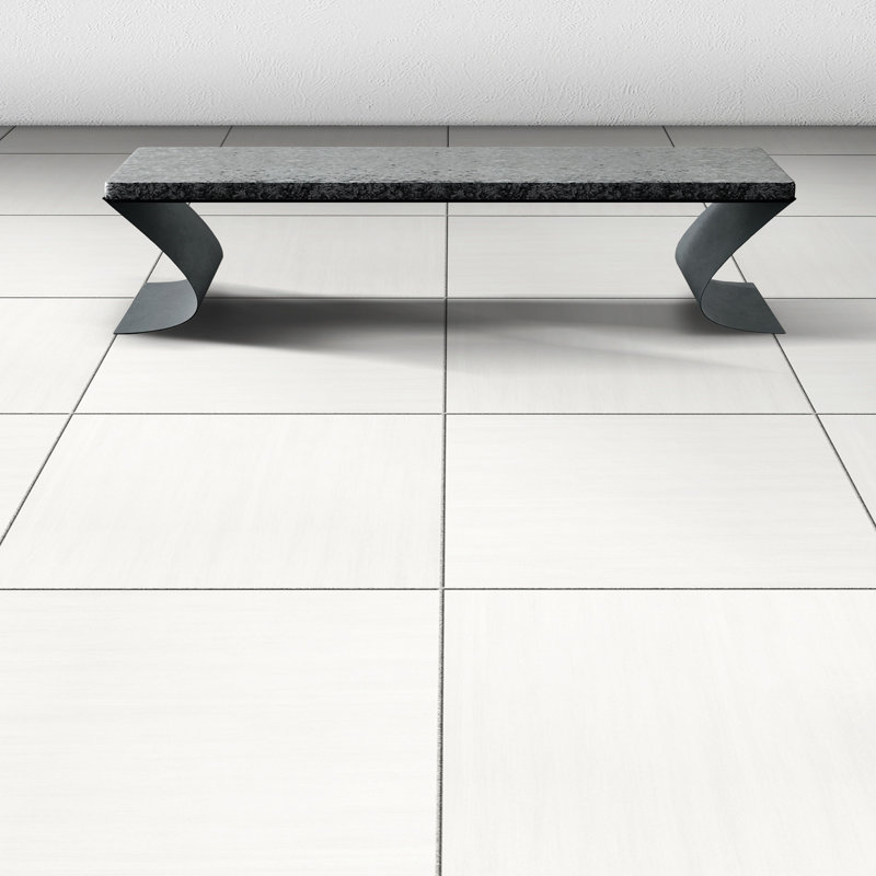 Refinery Semi-Polished 24'' W x 24'' L Porcelain Singular Tile, Chalk