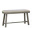 Ensemble de table à hauteur de comptoir 3 pièces à hauteur de comptoir gris clair avec 2 sièges en mousse et banc