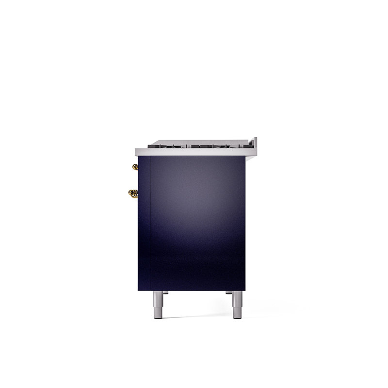 ILVE Nostalgie II, cuisinière à double combustible de 48 po, 8 brûleurs, plaque chauffante, Propane liquide