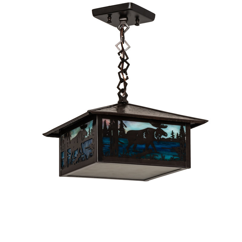 Luminaire suspendu rectangulaire à 1 lumière Chaydon