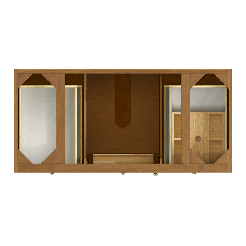 Laurent 48'' W Single Bathroom Vanity Base, Honey Oak