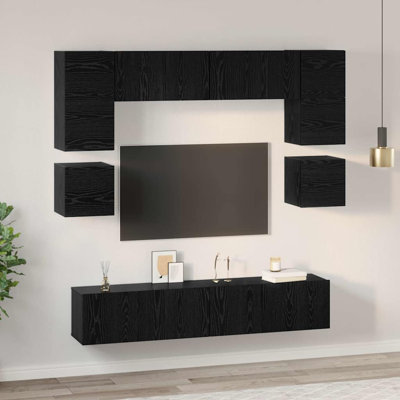 TV Cabinet Set 8 Pcs Engineered Wood