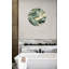 Horloge murale abstraite en verre trempé, conception artistique verte, décoration moderne, horloge à quartz silencieuse, pièce unique, cadeau de pendaison de crémaillère-748707803-748707806