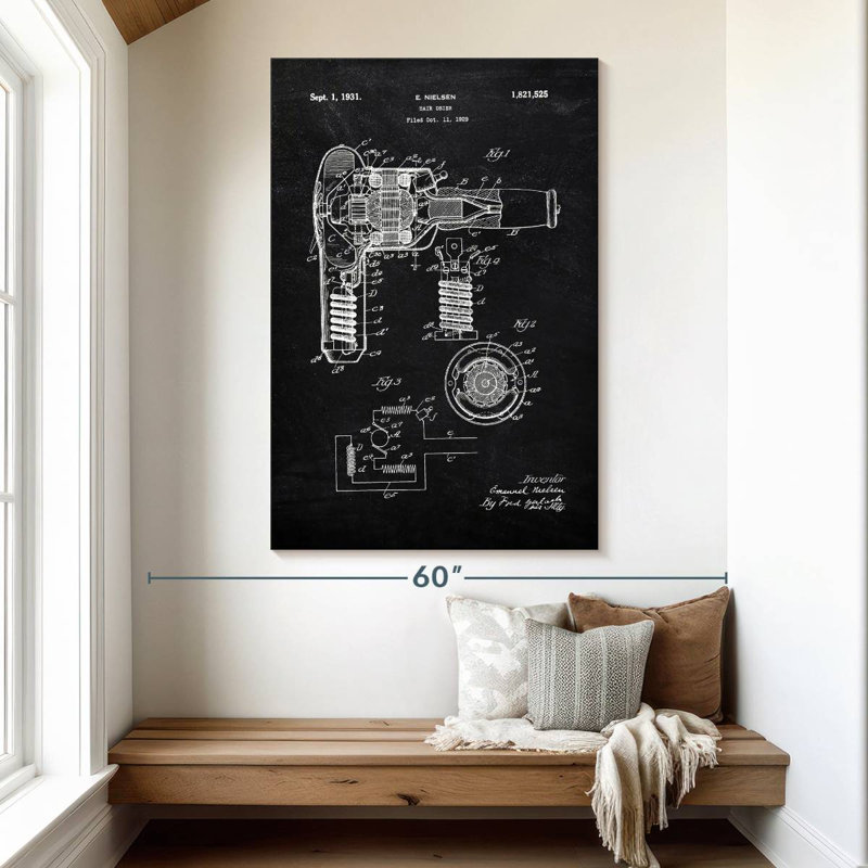 Hair Dryer 1931 BW Kynaat, 51" H x 34" W