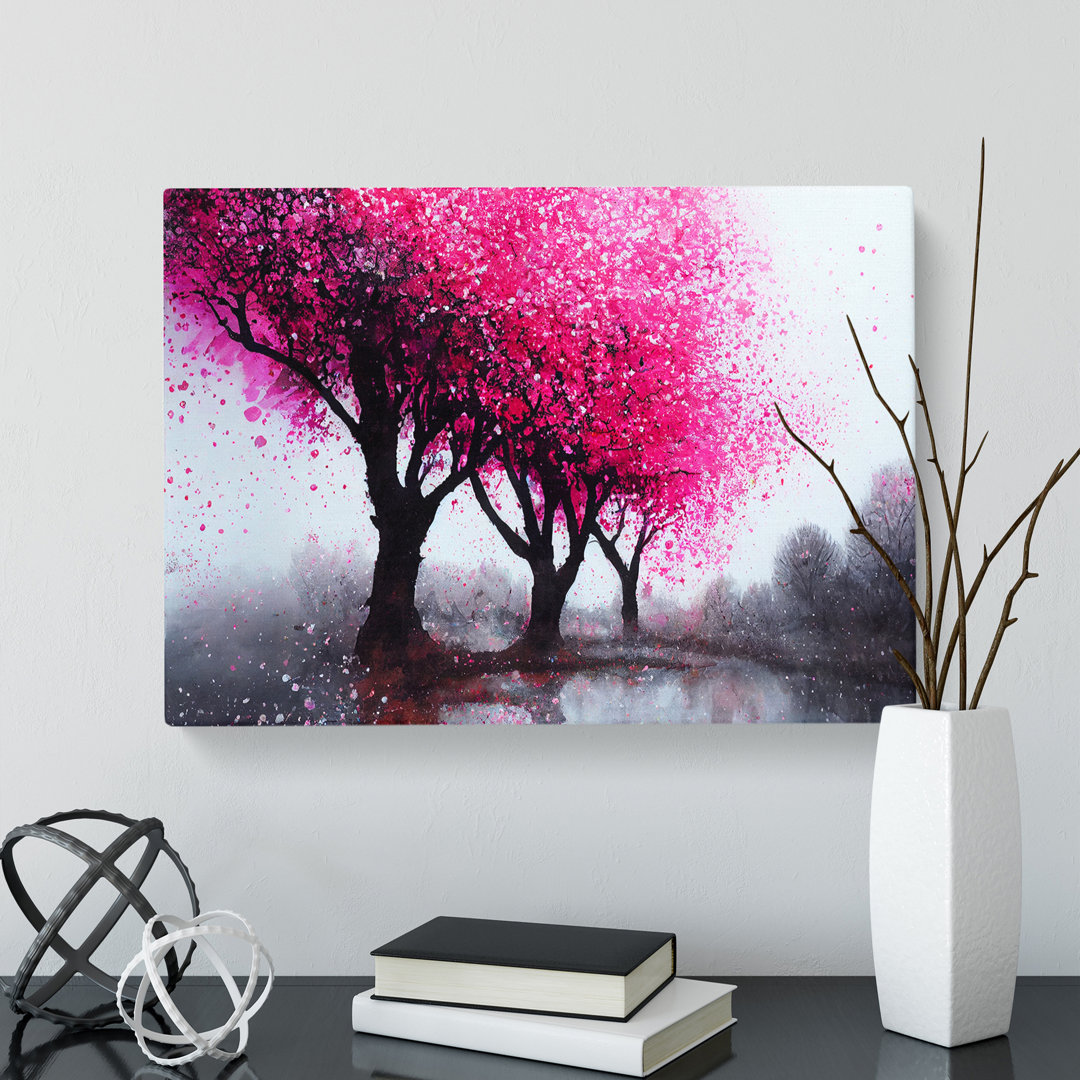 XXX-H1022-WF-7816X Showstopping Cherry Blossom Trees - Wrapped Canvas Print