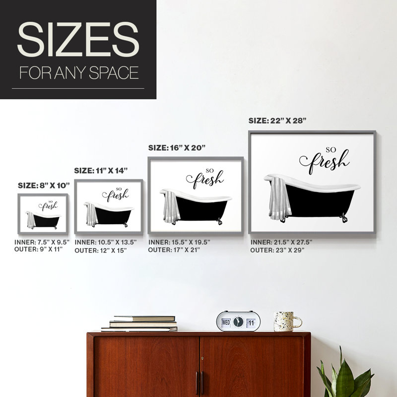 So Fresh -Framed Print - Restickable, Gris, H 11 po x l 14 po