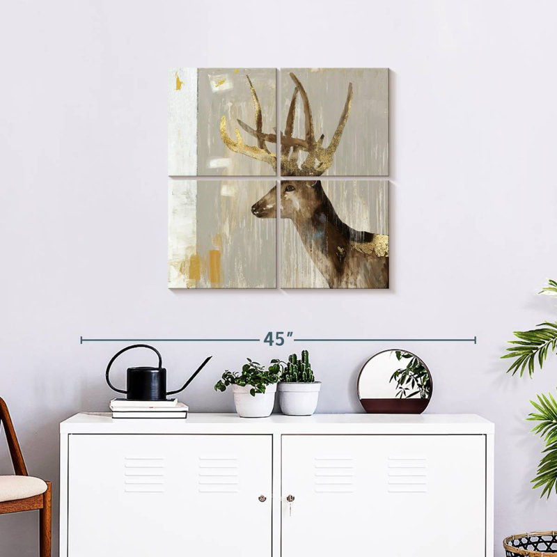 Brampt cerf I, H 26 po x l 26 po