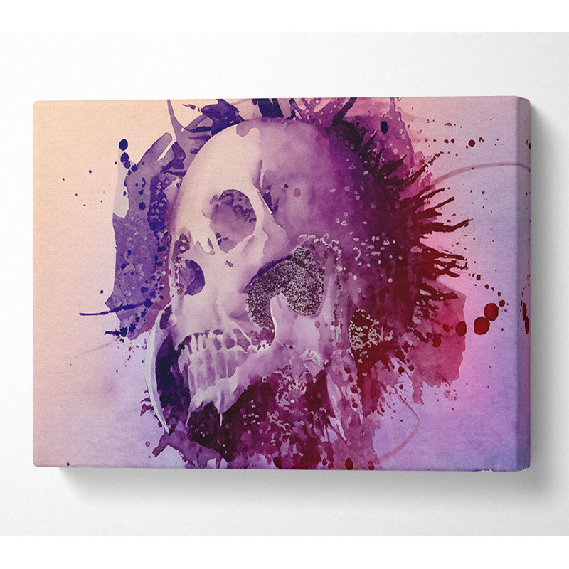 Watercolour Skull Design - Wrapped Canvas Art Prints, 101.6cm H x 142.2cm W