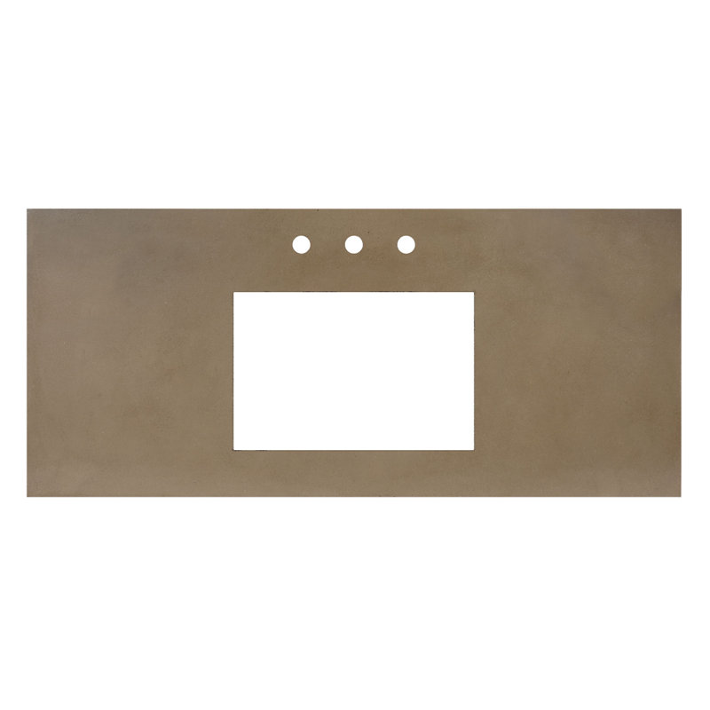 Plateau de meuble-lavabo simple 48,5 po, Centres de 8 po, Terre
