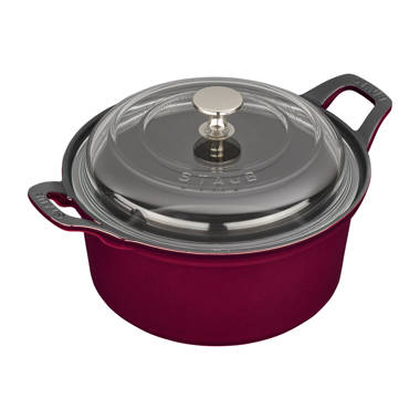  La Cuisine Enameled Cast Iron Dutch Oven - Casserole Dish Pot  with Lid, 6.5 QT 11 Inches Dia. Matte Black Enamel Interior, Teal Porcelain  Enamel Exterior Oven-Safe: Home & Kitchen