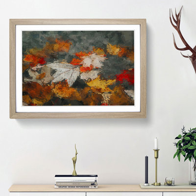 Leaves in Autumn in Abstract - Picture Frame Graphic Art Print