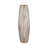 Modern Textured Tall Glass Vase for Home Decor - Decorative Table Flower Vase with Metal Rim for Living Room Styling and Tabletop Display - Tan-1287238129-1287238130