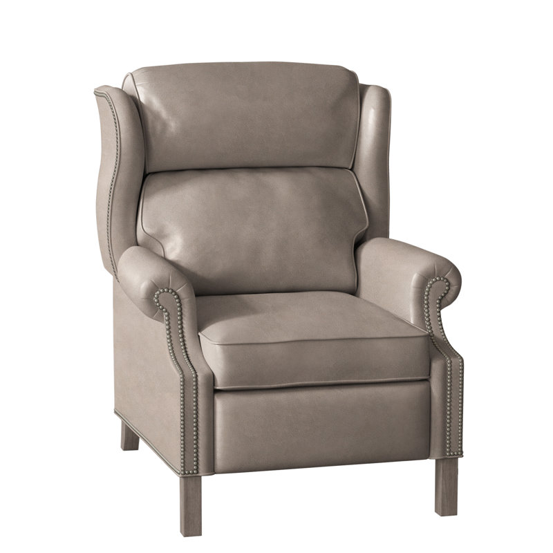 Presidential Recliner, Rio Mineral Genuine Leather, Stone, Pewter