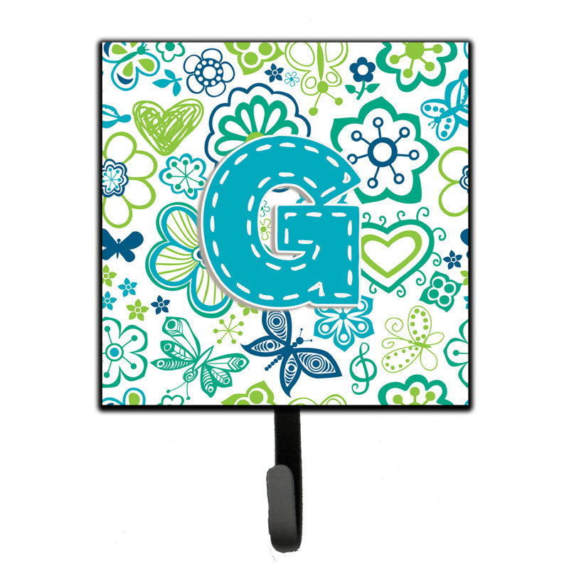 Crochet mural fleurs et papillons, G