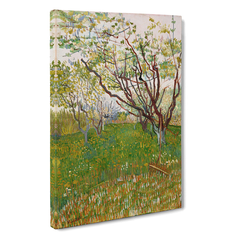 Flowering Orchard by Vincent Van Gogh - Wrapped Canvas Painting, 50cm H x 35cm W x 3cm D