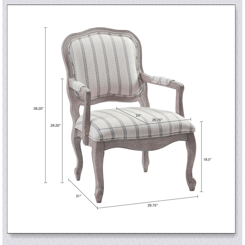 Camel Back Exposed Wood Chair