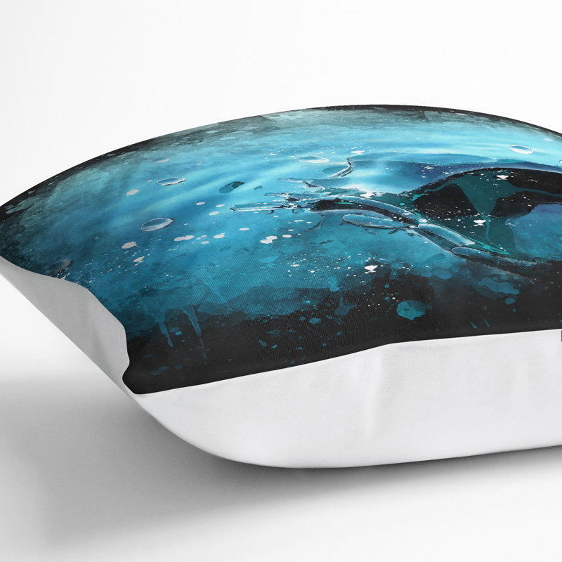 Abstract Square Cushion, White, 55cm H x 55cm W x 20cm D
