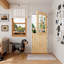 Dalle seulement, porte hollandaise non finie, 4 dalles en verre transparent semi-transparent avec verre de pin naturel-102930422
