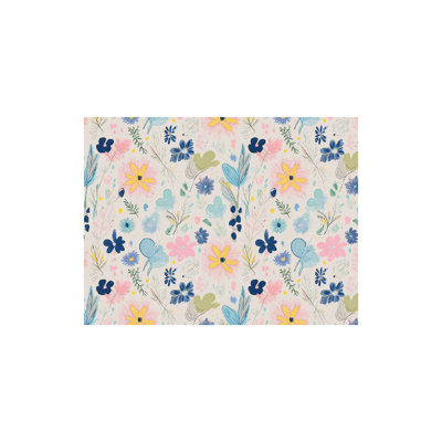 Vibrant Floral Art Tablecloth, 60 x 86，Rectangle for Indoor and Outdoor