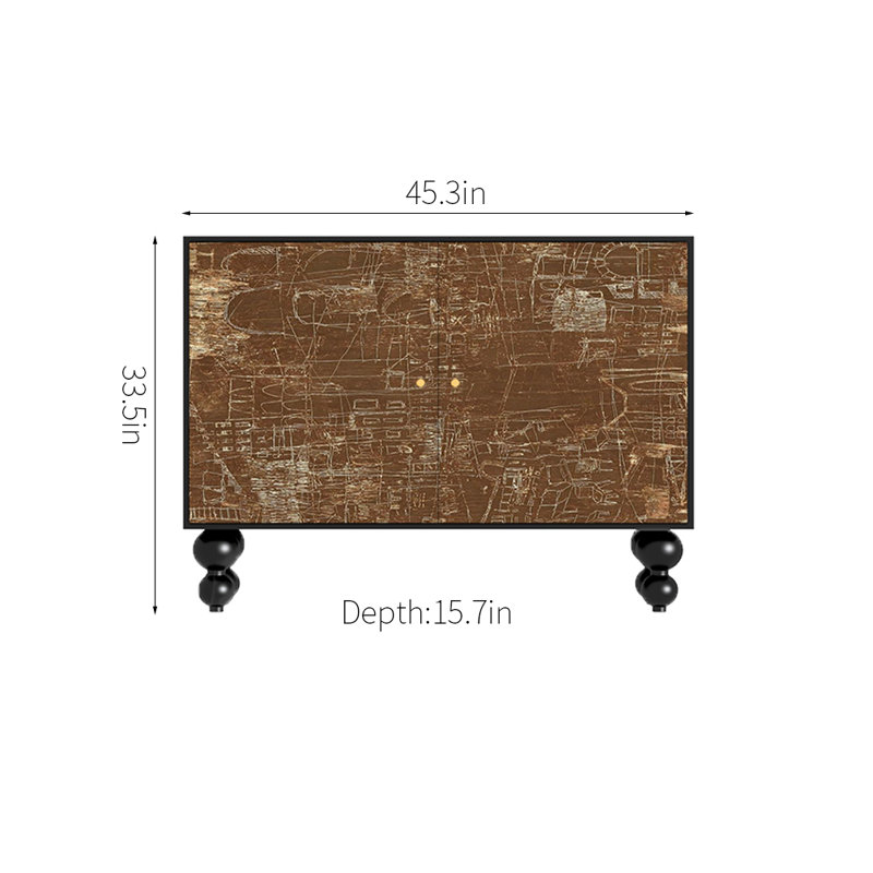 Buffet décoratif en bois massif