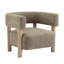Fauteuil d'appoint rembourré avec pieds en bois d'hévéa Lejon-112296352-112296354