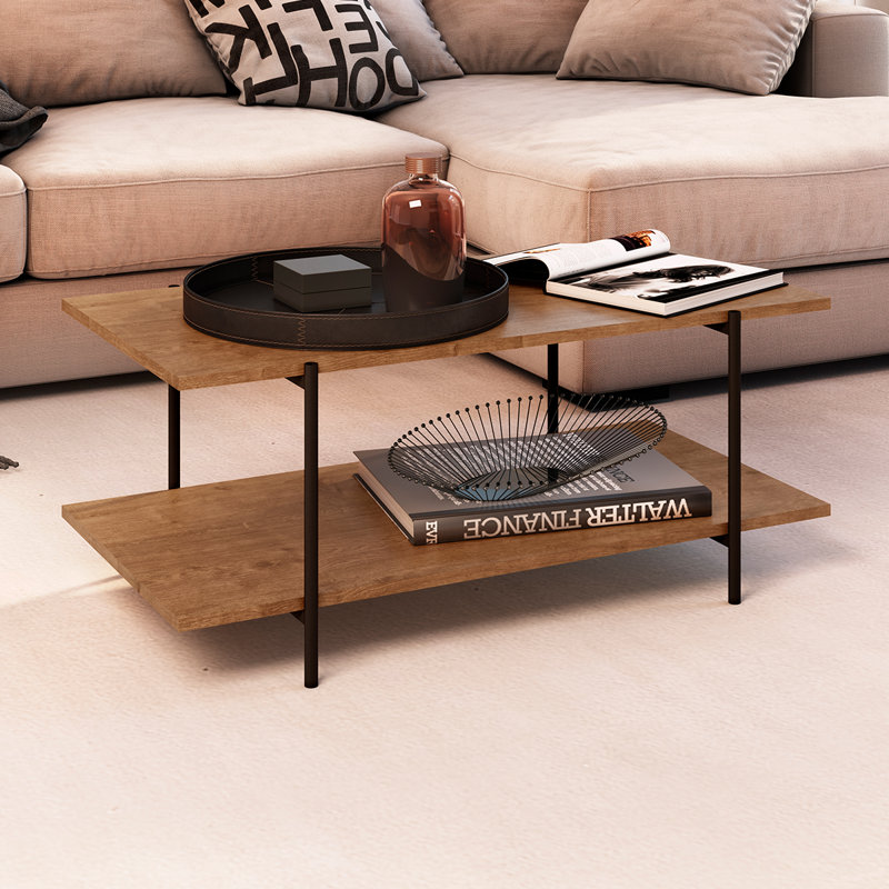 Table basse industrielle de 35,5 pouces Canham